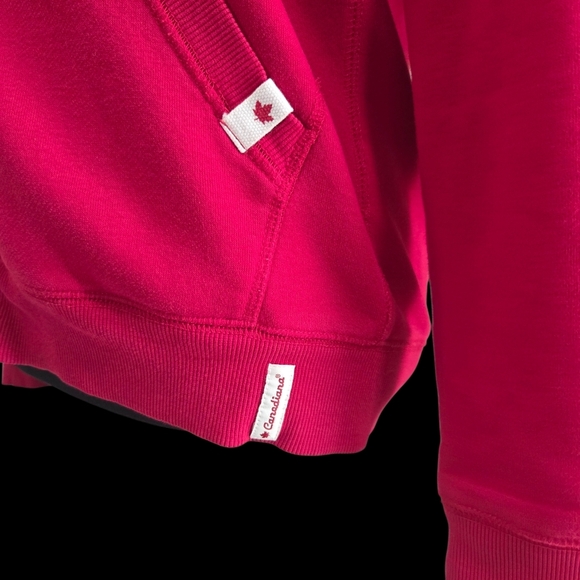 Canadiana Red Zip-Up Hoodie for Kids Size XL  14/16 - Picture 5 of 7